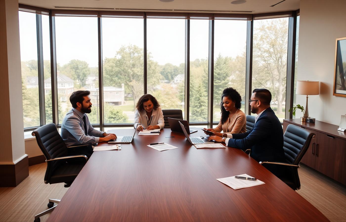 Team meeting at Gideon Adler & Co CPAs Fair Lawn NJ conference room